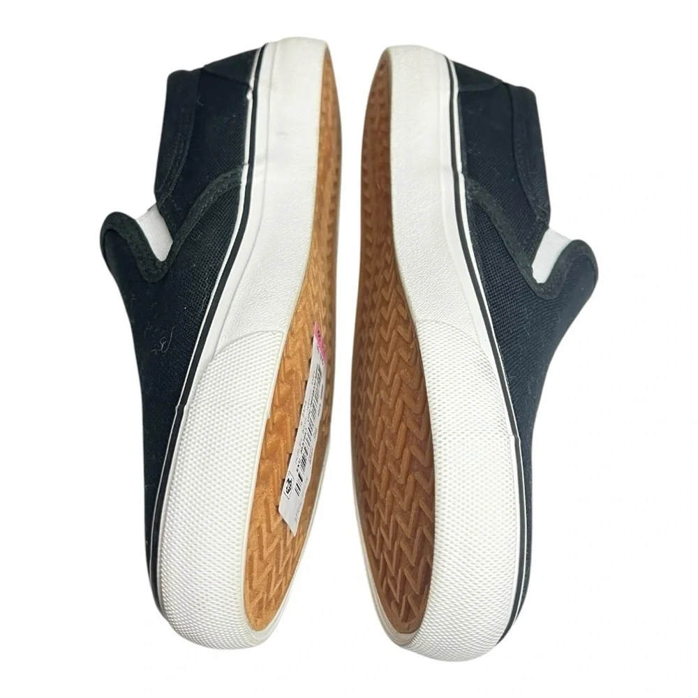 Boys Hurley Black Canvas Slip-On Size 2 Brand New No Box